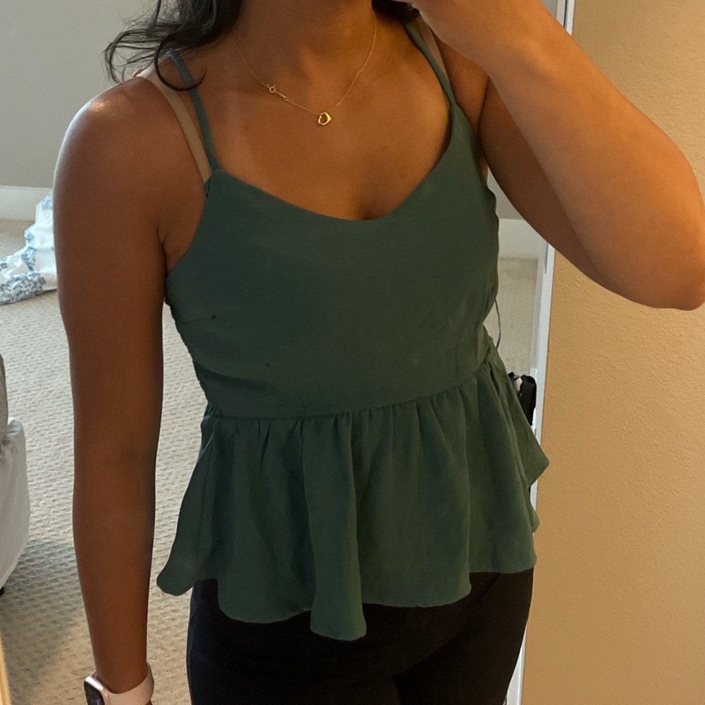 Green Sleeveless Top